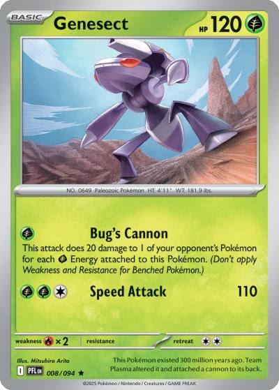 Genesect 8/94 Phantasmal Flames Pokemon card