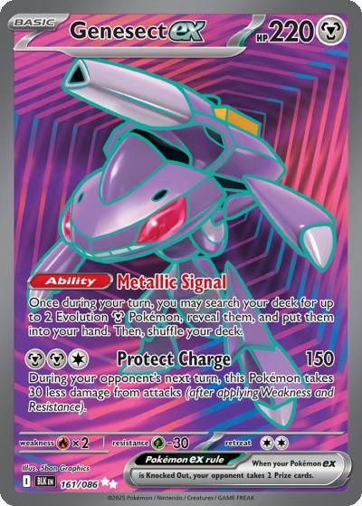 Genesect ex 161/86 Black Bolt Pokemon card