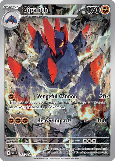 Gigalith 129/86 White Flare Pokemon card