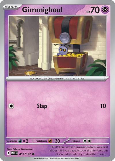 Gimmighoul 67/132 Mega Evolution Pokemon card