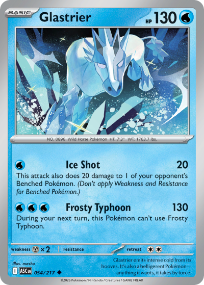 Glastrier 54/217 Ascended Heroes Pokemon card