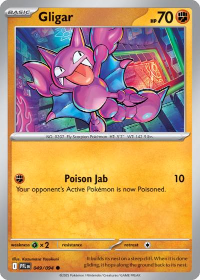 Gligar 49/94 Phantasmal Flames Pokemon card