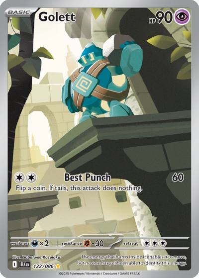 Golett 122/86 Black Bolt Pokemon card