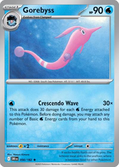 Gorebyss 56/182 Destined Rivals Pokemon card