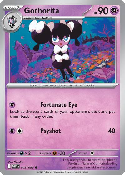 Gothorita 42/86 White Flare Pokemon card