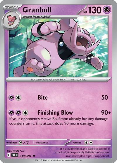 Granbull 38/94 Phantasmal Flames Pokemon card