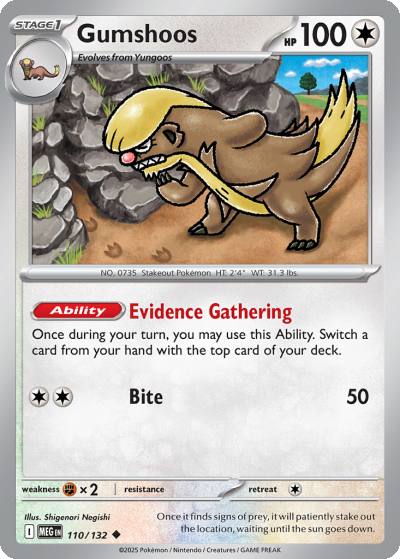 Gumshoos 110/132 Mega Evolution Pokemon card