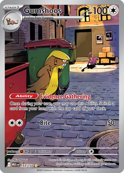 Gumshoos 153/132 Mega Evolution Pokemon card
