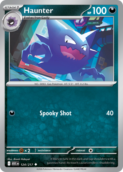 Haunter 124/217 Ascended Heroes Pokemon card