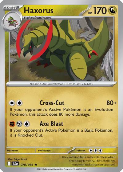 Haxorus 70/86 Black Bolt Pokemon card