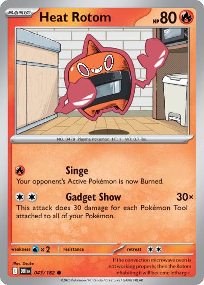 Heat Rotom 43/182 Destined Rivals Pokemon card
