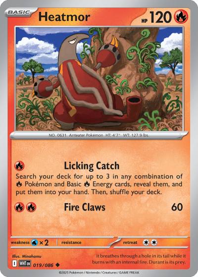 Heatmor 19/86 White Flare Pokemon card