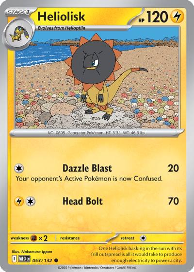 Heliolisk 53/132 Mega Evolution Pokemon card