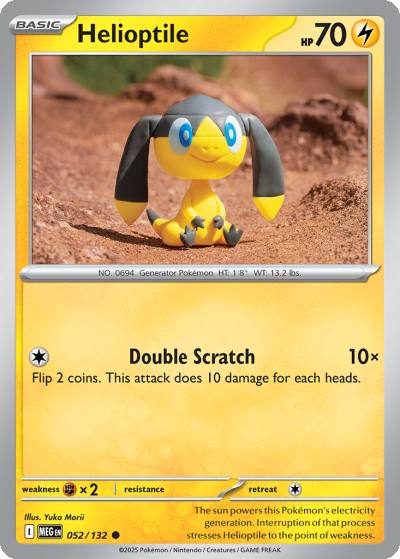 Helioptile 52/132 Mega Evolution Pokemon card
