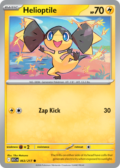 Helioptile 63/217 Ascended Heroes Pokemon card