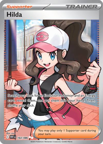 Hilda 164/86 White Flare Pokemon card