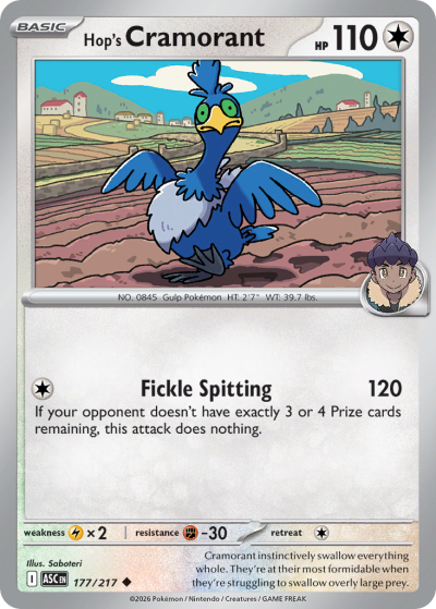 Hop's Cramorant 177/217 Ascended Heroes Pokemon card