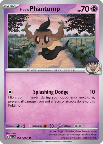 Hop's Phantump 95/217 Ascended Heroes Pokemon card