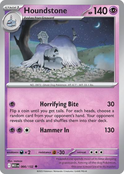 Houndstone 66/132 Mega Evolution Pokemon card