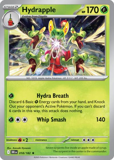 Hydrapple 18/182 Destined Rivals Pokemon card