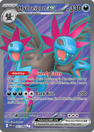 Hydreigon ex 161/86 White Flare Pokemon card