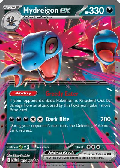 Hydreigon ex 67/86 White Flare Pokemon card
