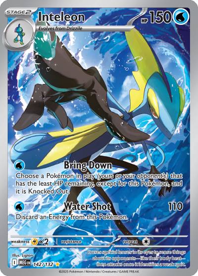 Inteleon 142/132 Mega Evolution Pokemon card