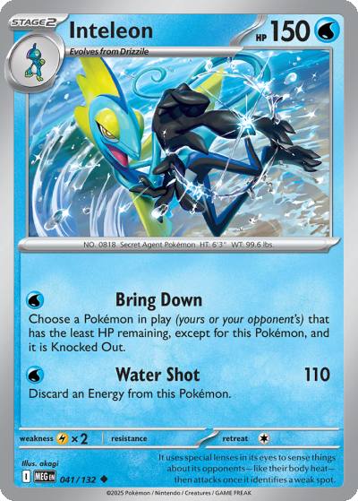 Inteleon 41/132 Mega Evolution Pokemon card