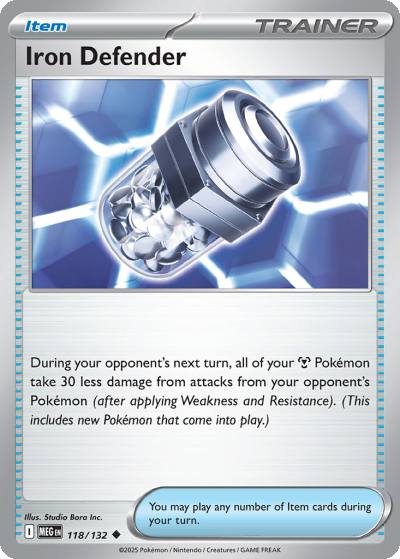 Iron Defender 118/132 Mega Evolution Pokemon card