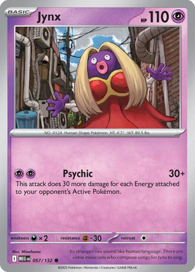Jynx 57/132 Mega Evolution Pokemon card