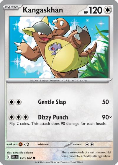 Kangaskhan 151/182 Destined Rivals Pokemon card