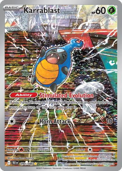 Karrablast 94/86 Black Bolt Pokemon card