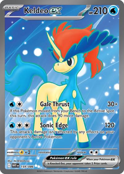 Keldeo ex 159/86 White Flare Pokemon card