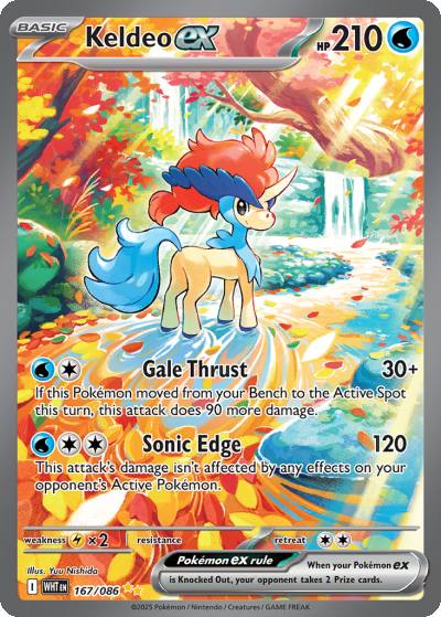 Keldeo ex 167/86 White Flare Pokemon card