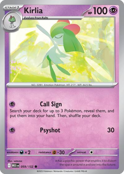 Kirlia 59/132 Mega Evolution Pokemon card