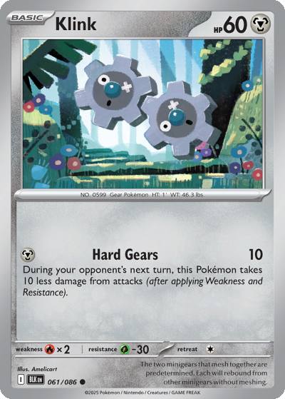 Klink 61/86 Black Bolt Pokemon card