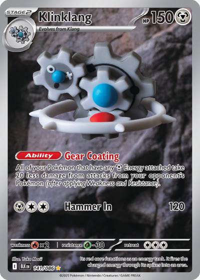 Klinklang 141/86 Black Bolt Pokemon card