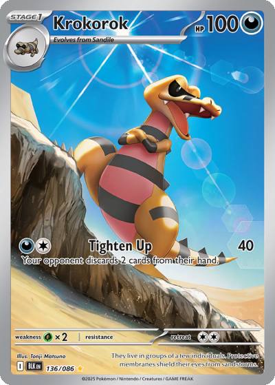 Krokorok 136/86 Black Bolt Pokemon card