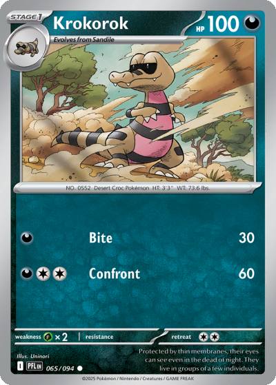 Krokorok 65/94 Phantasmal Flames Pokemon card