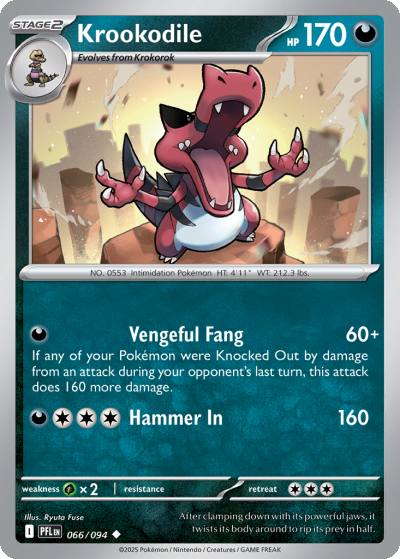 Krookodile 66/94 Phantasmal Flames Pokemon card