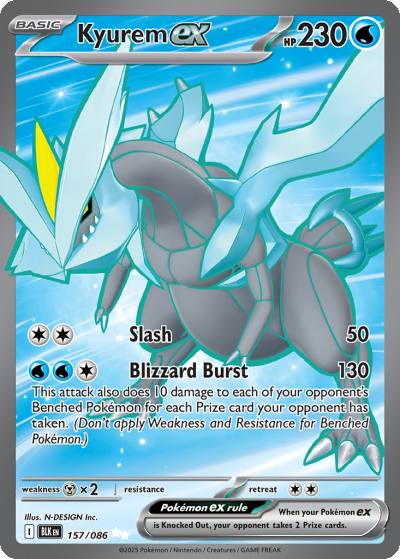 Kyurem ex 157/86 Black Bolt Pokemon card