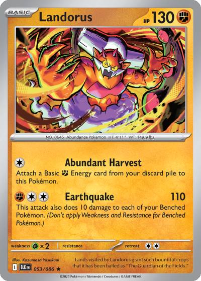 Landorus 53/86 Black Bolt Pokemon card