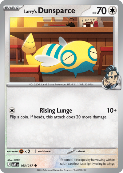 Larry's Dunsparce 163/217 Ascended Heroes Pokemon card