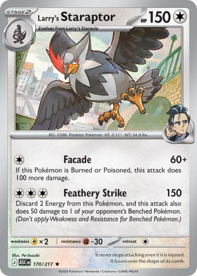 Larry's Staraptor 170/217 Ascended Heroes Pokemon card