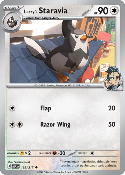 Larry's Staravia 169/217 Ascended Heroes Pokemon card