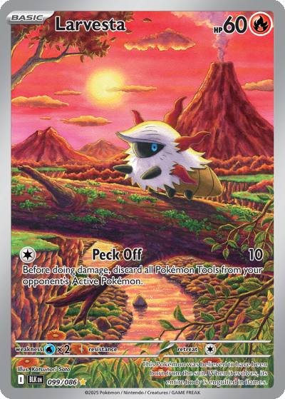 Larvesta 99/86 Black Bolt Pokemon card