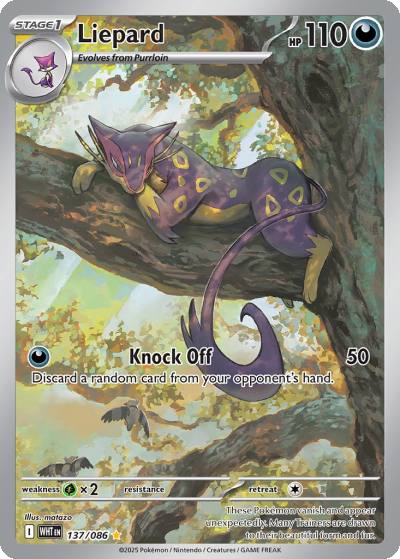 Liepard 137/86 White Flare Pokemon card