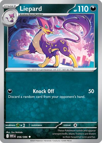 Liepard 56/86 White Flare Pokemon card