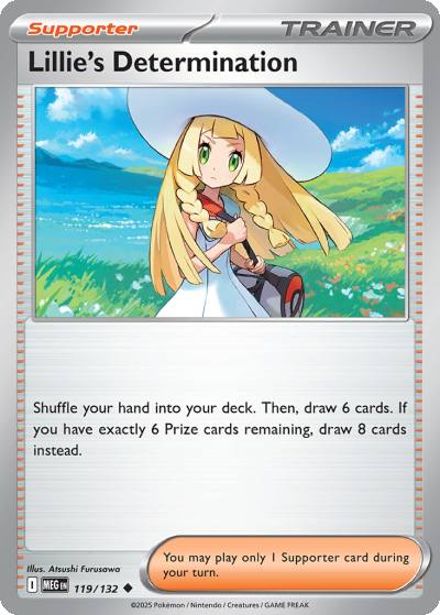 Lillie's Determination 119/132 Mega Evolution Pokemon card