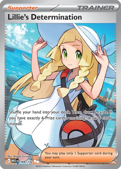 Lillie's Determination 169/132 Mega Evolution Pokemon card